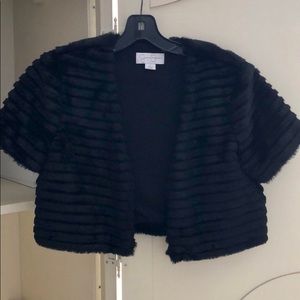 Jessica Simpson faux fur jacket shrug